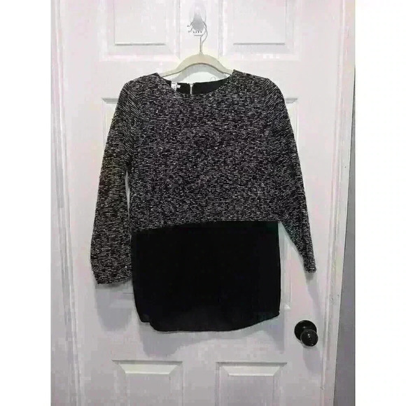 NWT Lian Yi Fang black fancy Top 3/4 sleeves size woman Large‎ - Picture 1 of 6